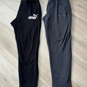 Puma Dual-Tone Black and Gray Sweatpants